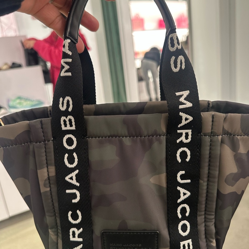 Marc Jacobs Black and Gray Camouflage Tote